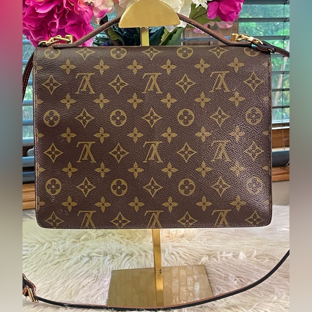 Authentic LOUIS VUITTON Monogram Monceau Bag - Picture 10 of 16